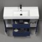 Modern Bathroom Vanity, Blue, 48